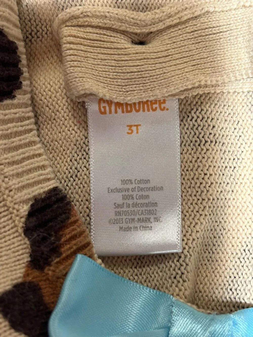 Gymboree Girls Size 3T Tan Brown Cheetah Print Long Sleeve Sweater Dress Classic